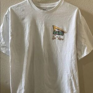 Mens Stretchy White In N Out Las Vegas Short Sleeve Shirt Size L